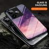 For Realme GT 7 5G Case Starry Sky Pattern Tempered Glass Phone Cover