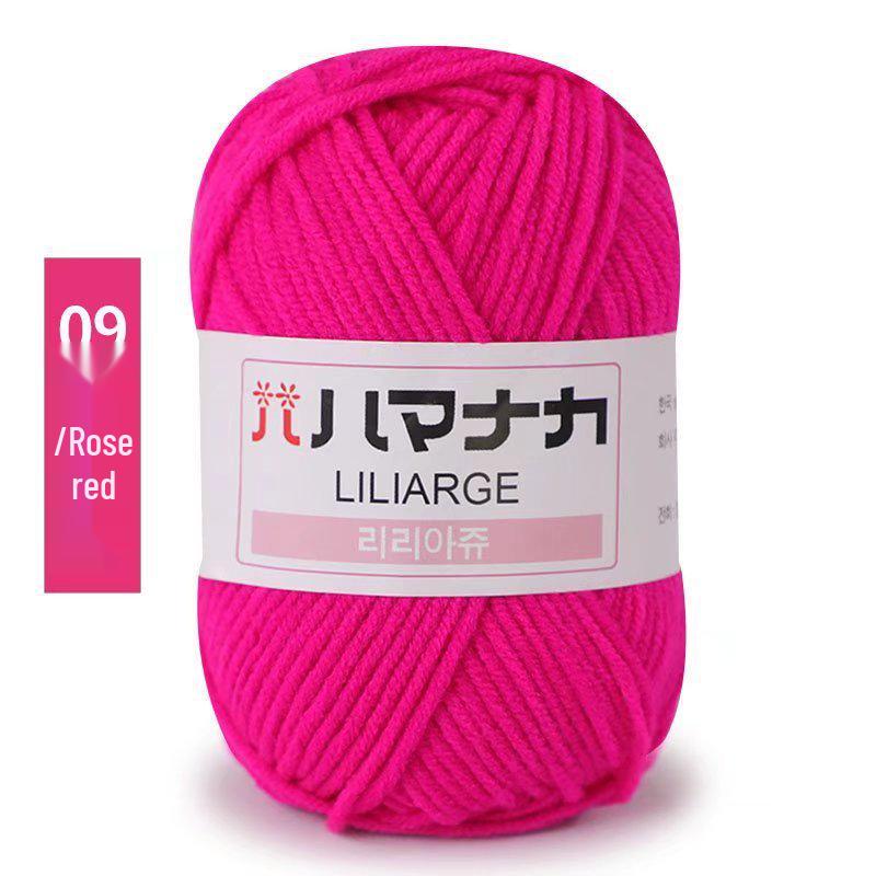 4-Ply Milk Cotton Yarn for Scarf, Doll, Bag, Medium-Thick Baby Crochet & Knitting DIY Material