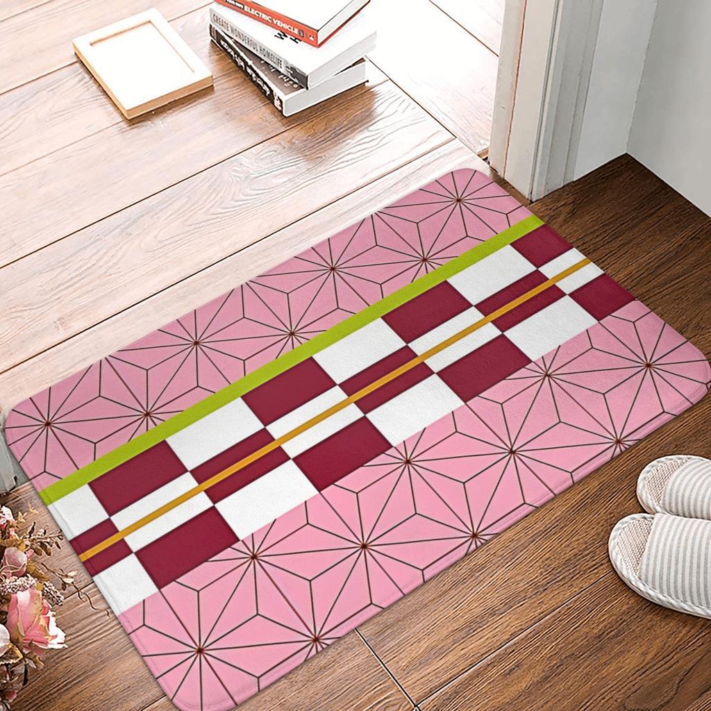 Demon Slayer Floor Door Bathroom Kitchen Mats Anti-Slip Indoor Doormat Garage Entrance Rug Carpet Footpad
