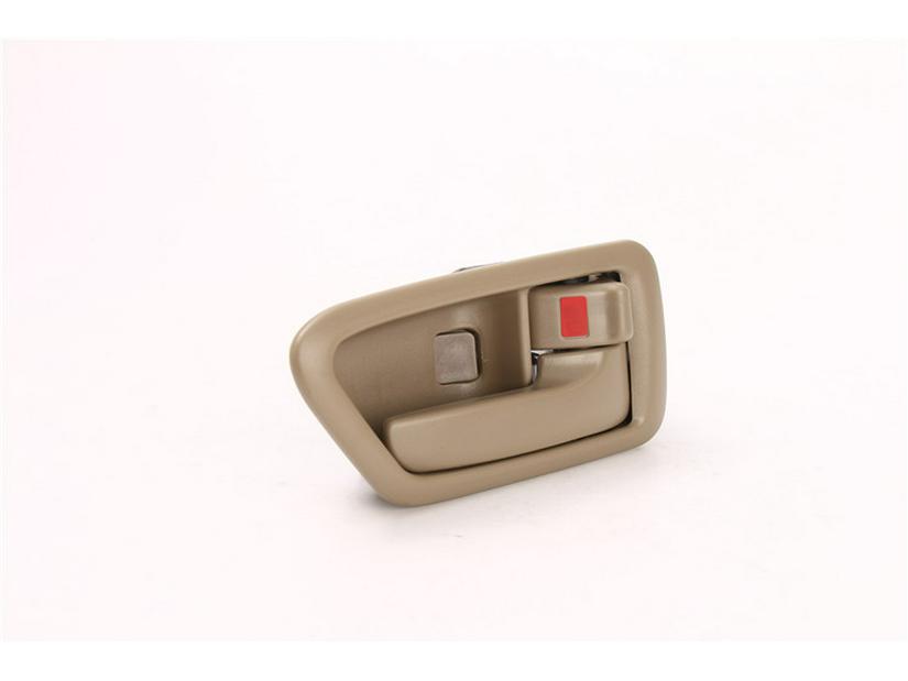Compatible Beige Interior Door Handle for 1997-2002 Toyota Camry, Part Numbers 69205-AA010 & 69206-AA010.