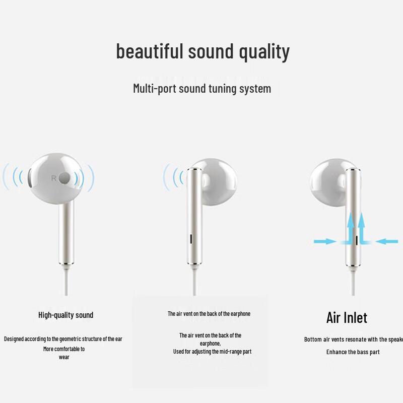 Huawei AM116 Wired Half In-ear Earphones