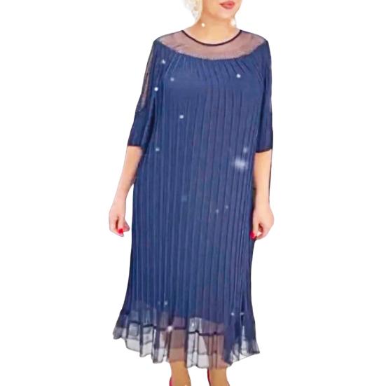 Женское платье с коротким рукавом, круглым вырезом, двухслойной сеткой, лоскутным узором, оборками, большим размером, однотонное, свободное, длиной до середины икры, в полоску, мягкое, женское, весна-лето, миди