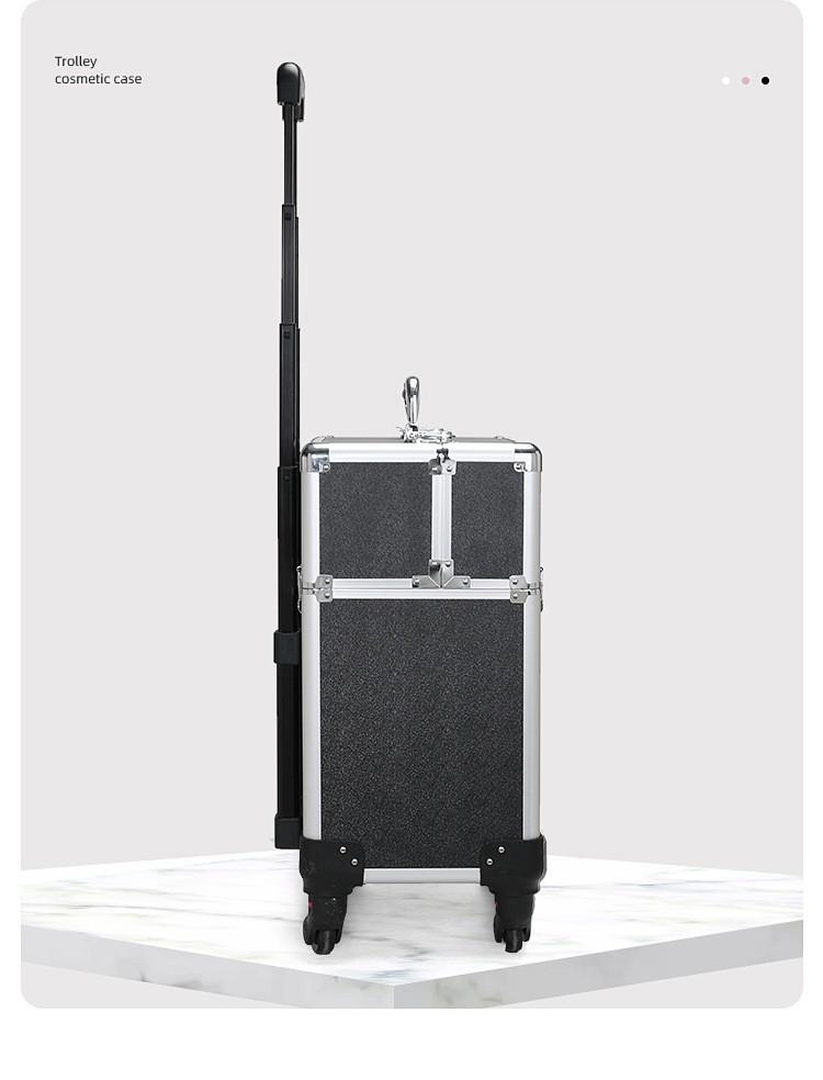 Профессиональный кейс-тележка для визажиста: Хранилище большой вместимости с замком для инструментов для макияжа, маникюра и тату.