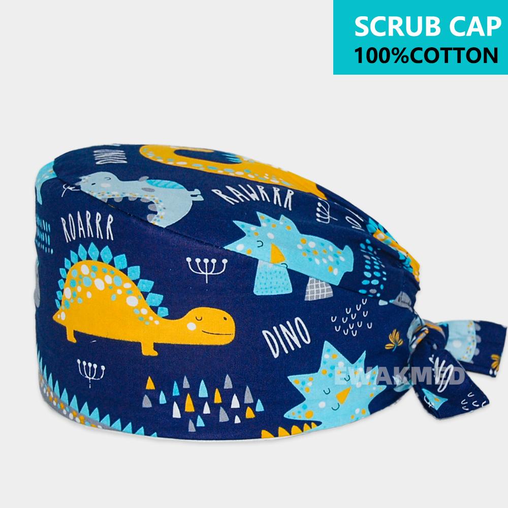 Новая мягкая кепка из хлопка, регулируемая шапка с героями мультфильмов, шапка для лабораторной работы, хирургическая шапка, аптека, аксессуары для ухода за стоматологом, шапочки-скрабы