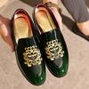 Мода 2025 Новая мужская модельная обувь Дизайнерские вышитые мокасины Роскошная высококачественная мужская повседневная обувь Модные лакированные лоферы для мужчин
