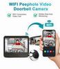 1080P Tuya Smart 2.4G WIFI цифровой дверной глазок 4,3-дюймовый цифровой беспроводной дверной звонок камера дверной глазок безопасности