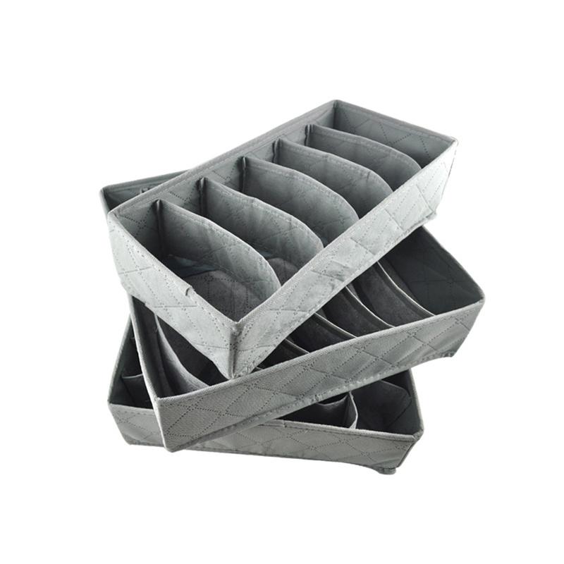 3Pcs Storage Drawer Organiser Storage Box Tidy Socks Bra Ties Draw Divider Underwear Box