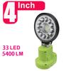 4" 33Led 5400Lm Cordless Led Work Light For Ryobi 14.4V 18V Lithium Nickel One