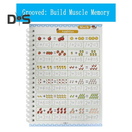 Книга для практики письма от руки для детей Волшебная тетрадь с бороздками для письма Многоразовая рабочая тетрадь для практики письма Детский сад Дошкольные принадлежности для детей