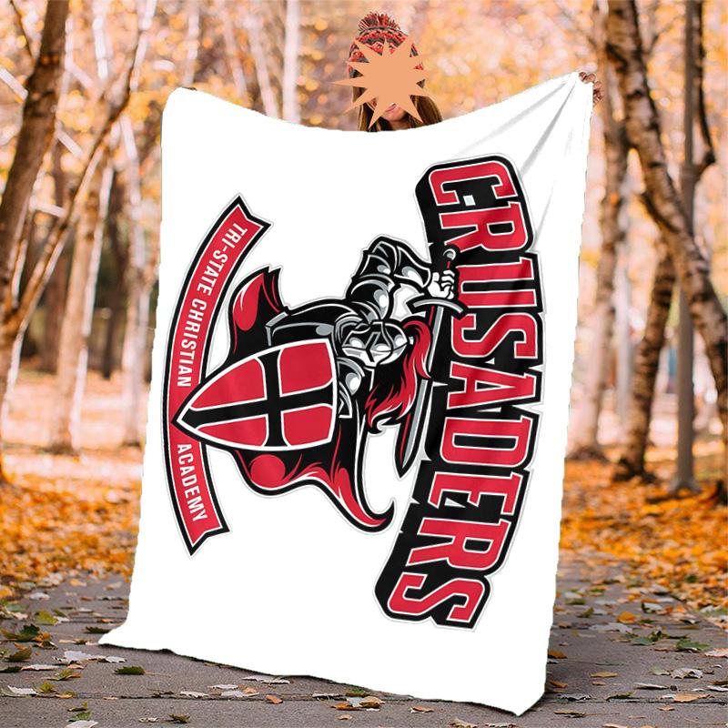 Crusader Flannel Blanket Soft Warm All-Season Throw, Design for Camping, Car Travel, Hiking Sofa, Bed, Office Perfect Gift for Parties