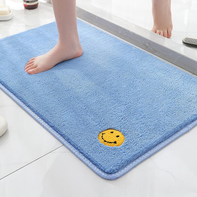 Thickened Floor Mat Bubble Velvet Home Carpet Bedroom Kitchen Mat Bathroom Water Absorption Non-Slip Foot Mat Toilet Door Mat