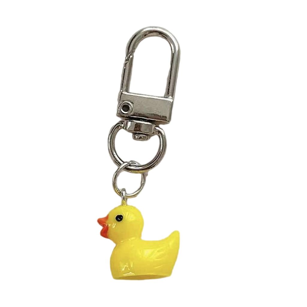Желтый Утенок Ремешок для Мобильного Телефона Легкая Полимерная Подвеска Брелок Животное Брелок Подарок для Любителей Моды