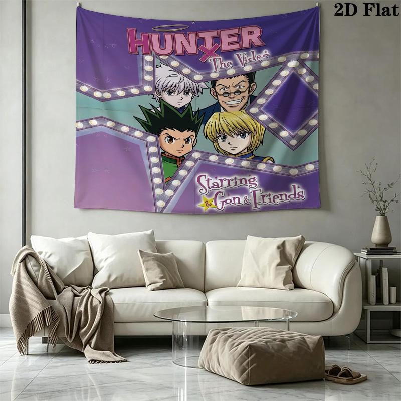 Настенный гобелен Hunter X Hunter Эстетичный настенный подвесной тканевый плед Декоративные гобелены для спальни гостиной Домашний декор