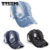 Модная джинсовая шляпа для мужчин и женщин, весна и лето, европейская и американская модная бейсбольная кепка с дырочками, джинсовая шляпа-утконос, мужская уличная солнцезащитная шляпа