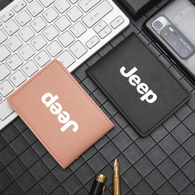 AKU3 Car Driving Wallet Card Holder Driver Holder Card Bag For Jeep Grand Cherokee Wrangler JK Gladiator Compass Renegade Patriot
