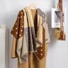 2024 Women's Polka Dot Plaid Scarf Shawl: Thickened Winter Dual-Use Neck Warmer, Age-Reducing, Versatile.