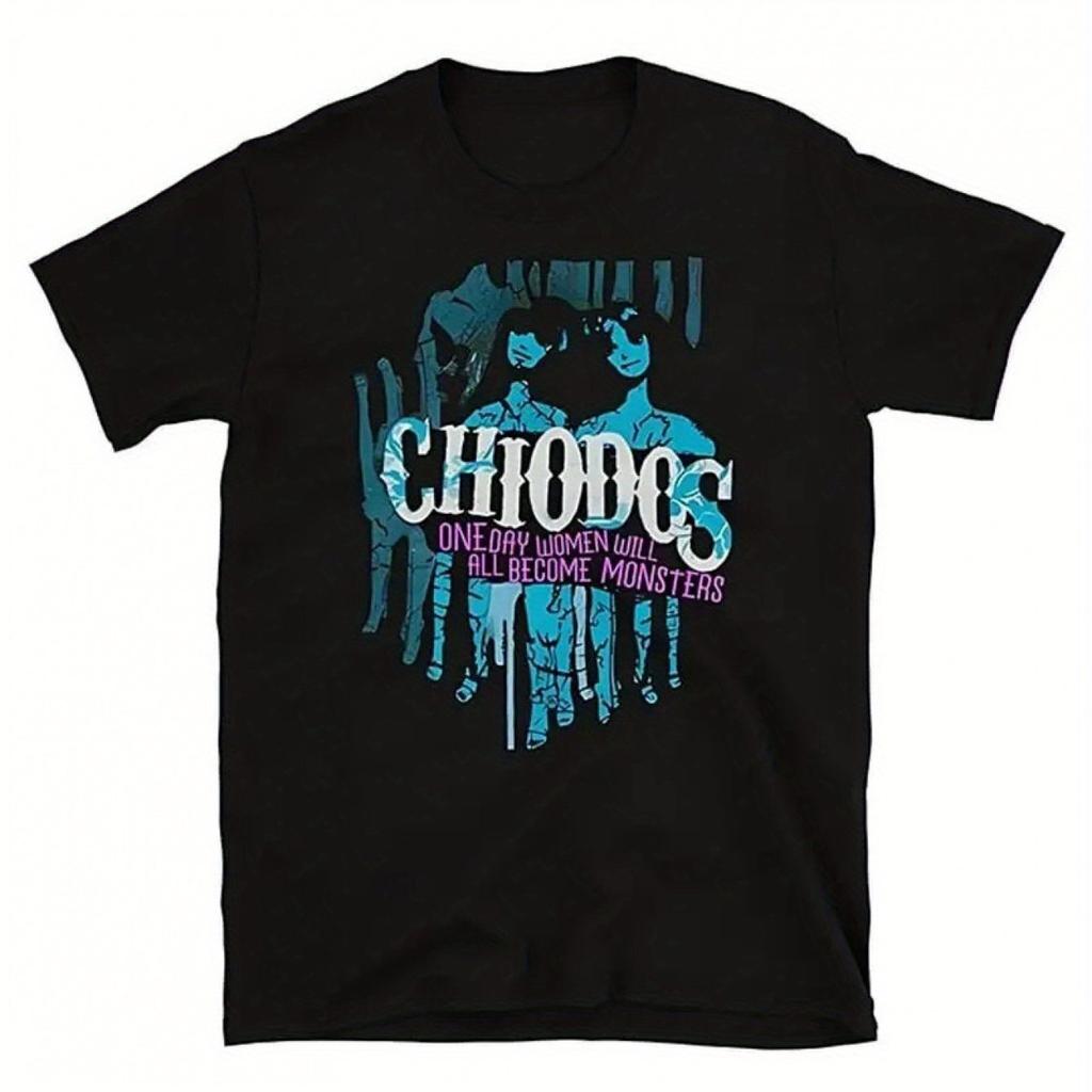 Новая футболка Chiodos One Day We Become Monsters Подарок для фанатов Унисекс Размер S Хлопок Короткий рукав Круглый вырез Летняя хлопковая футболка для мужчин...