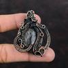Black Rutile Pendant Copper Wire Wrapped Pendant Handmade Pendant Black Rutile Gemstone Jewelry Antique Pendant Copper Jewelry Gift For Her