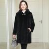 Новая искусственная норковая кожа искусственный мех женская искусственная норковая шуба с капюшоном женская средняя и длинная шуба