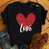 WVIOCE Love Print T Shirt Women Fashion Short Sleeve T-shirt Female Cute Graphic Tee Shirt 90s Ladies Casual Tops 33078