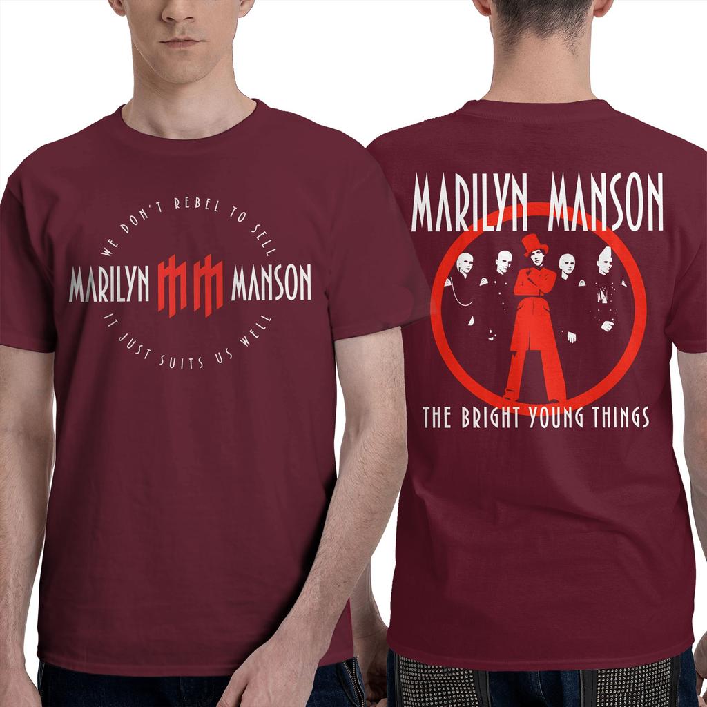 Man T Shirt Marilyn Manson Winterland TShirts Harajuku Summer Tee Shirt Y2K Funny Loose Cotton Tops Birthday Gift