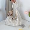 Shoulder Bag Women's Pastoral Style Water-soluble Lace Summer Gentle Fairy Large Capacity Commuter Tote Bag Niche Handbag