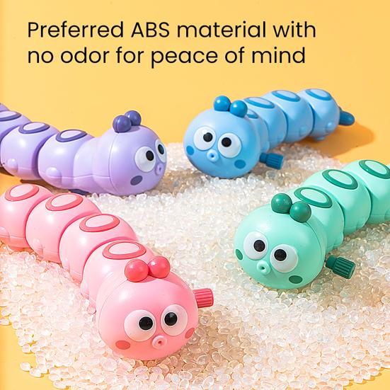 Wind-Up Caterpillar Toy Mechanical Crawling Insect Safe Non-Toxic Baby Toy Guides Babies to Educational Kids Toy