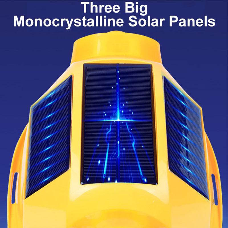 Двусторонний вентилятор на солнечной энергии, защитный шлем, наружная защитная конструкция, каска, АБС-материал, кепка на рабочем месте, использование 3 солнечных панелей