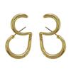 [ALOHAMONI] 2 последовательных серьги-кольца двойного размера, кафф для уха, интегрированный тип, большие, округлые, гладкие линии с нежным оттенком, пухлые, набор из 2 штук, роскошные