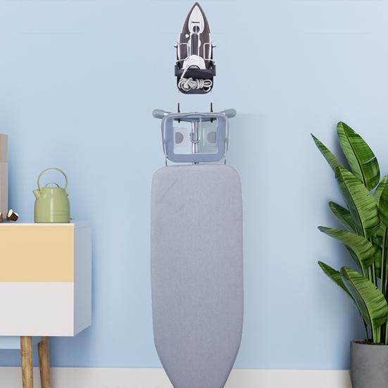 Настенная вешалка для гладильной доски с двумя крючками, универсальная прочная прачечная