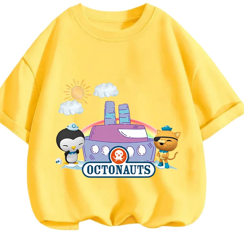 Kids Short Sleeve Crew Neck T Shirt Octonauts Cute Cartoon Print Casual Summer Daily School Clothes Boys Girls 3 14 Years