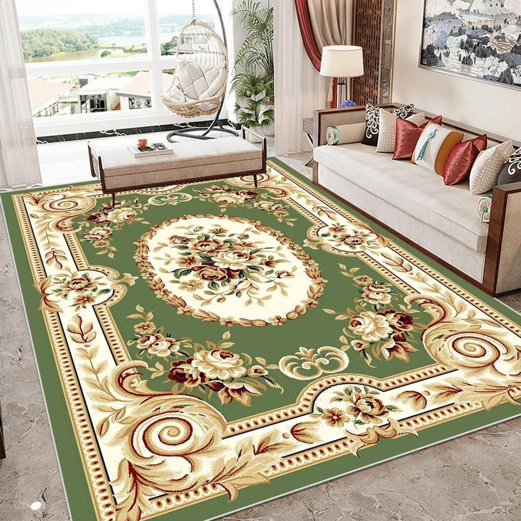 European Style Luxury Large Living Room Carpet Soft Large Area Decoration Home Floor Mats Bedroom Carpet Sofa Custom Floor Mats