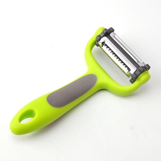 Лезвия из нержавеющей стали 3-в-1 Овощечистка для фруктов с функцией жульена Нескользящая ручка Фрукты Овощи Картофель Морковь Огурцы Овощечистка Кухонный гаджет