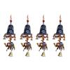 Jhalar Elephant with Metal Bell Paper Mache Door Hanging ( Set of 4)