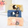 Fabric Splicing Flower Nylon Headgear Baby Hair Accessories Children'S Headband Baby Soft Headband Stockings Headband