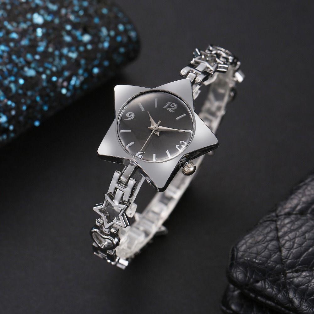 Y2k Charm Star Shape Bracelet Zinc Zinc Zinc Alloy Chain Watches Luxury Star Watch Girls Gift