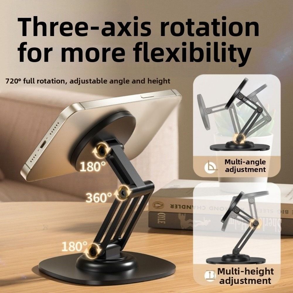Adjustable Desktop Phone Holder 360 Rotation Phone Stand Magnetic Mobile Phone Holder Home Office