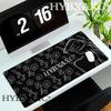 HYBXAXC Girl Minimalist Mouse Pad Girl Minimalist Desk Mat Black and White Black Desk MatGaming Mouse  Rubber Base Mat