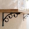 European Style L Shaped Shelf Wall Shelve Angle Bracket Metal Holder Floral