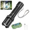 LED Flashlight High Lumens Super Bright Waterproof Mini Size Portable Rechargeable Zoomable