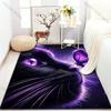 1 шт. Ковер с фиолетовым сном, с рисунком кота-бабочки, для спальни, гостиной, прикроватный, под диван, напольный коврик, современный домашний декор, ковер для зоны