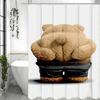 Мультяшная забавная медвежья шторка для душа, Декоративная шторка для ванной комнаты, Водонепроницаемая шторка для душа с крючками