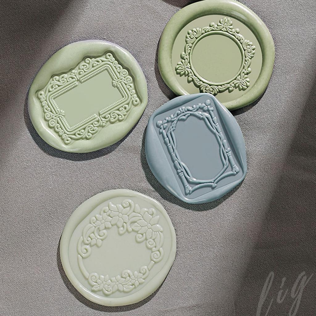 Wax Seal Stamp Head Round/Oval/Square Wax Stamp Head Scrapbooking Stamps Head for Scrapbooking Envelope Invitations