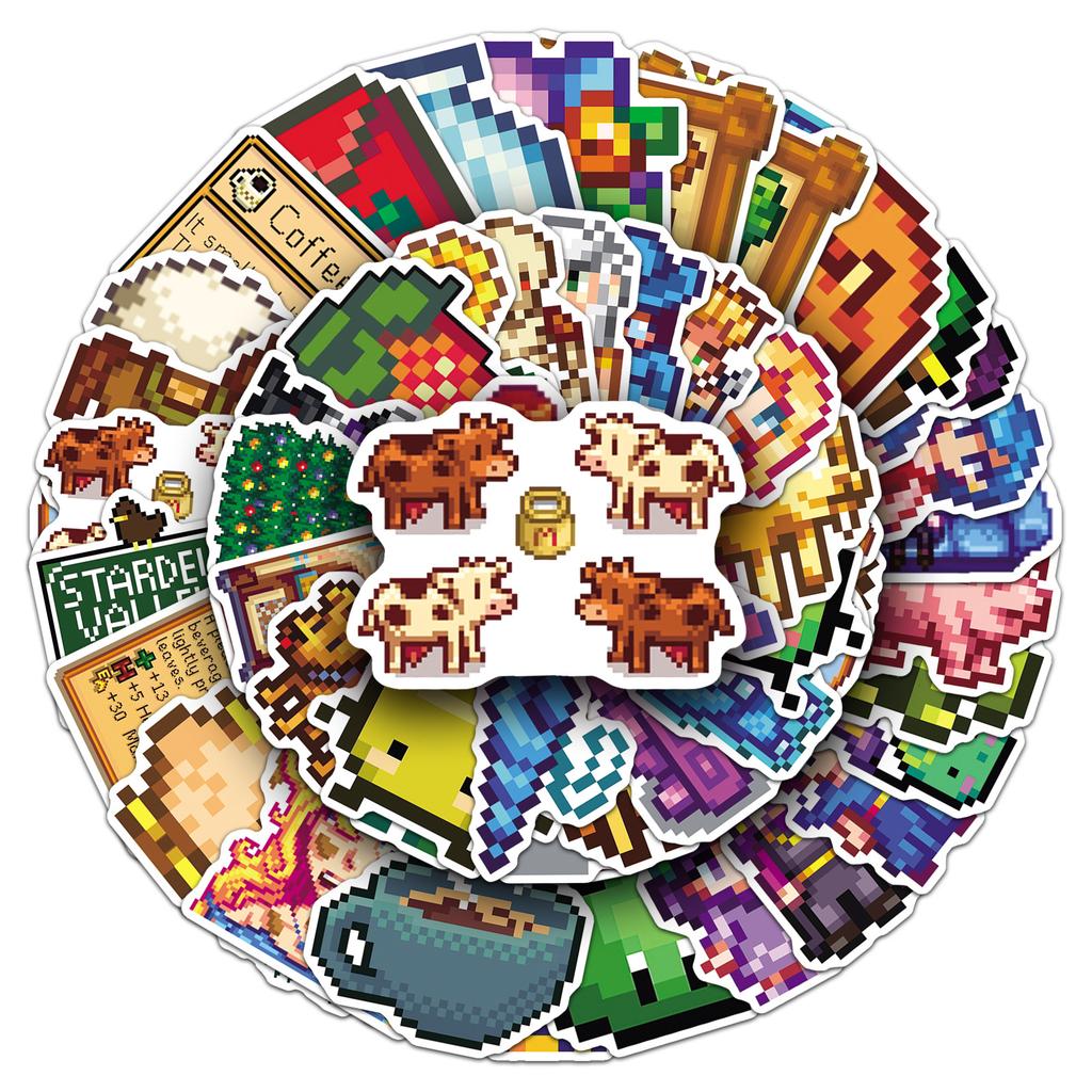 1050 шт. Игровые наклейки Stardew Valley, мультяшные, смешные, с рисунками, детские игрушки, подарки для стакана для воды, багажа, шлема, велосипеда