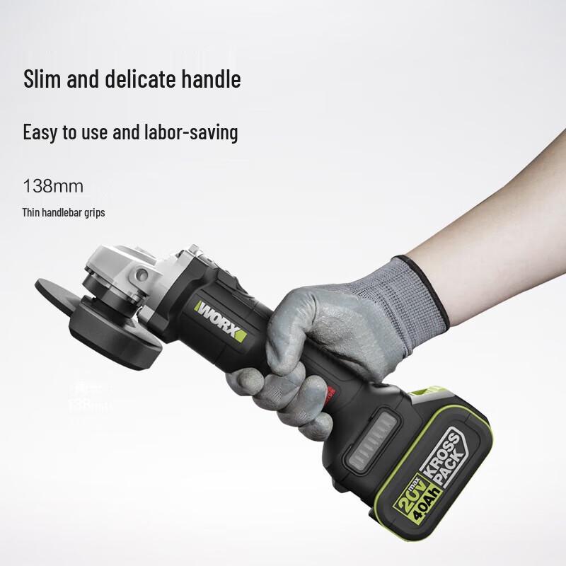 Worx WU805 20V Бесщеточная аккумуляторная угловая шлифмашина Комплект Штепсель CN (адаптер в комплекте)