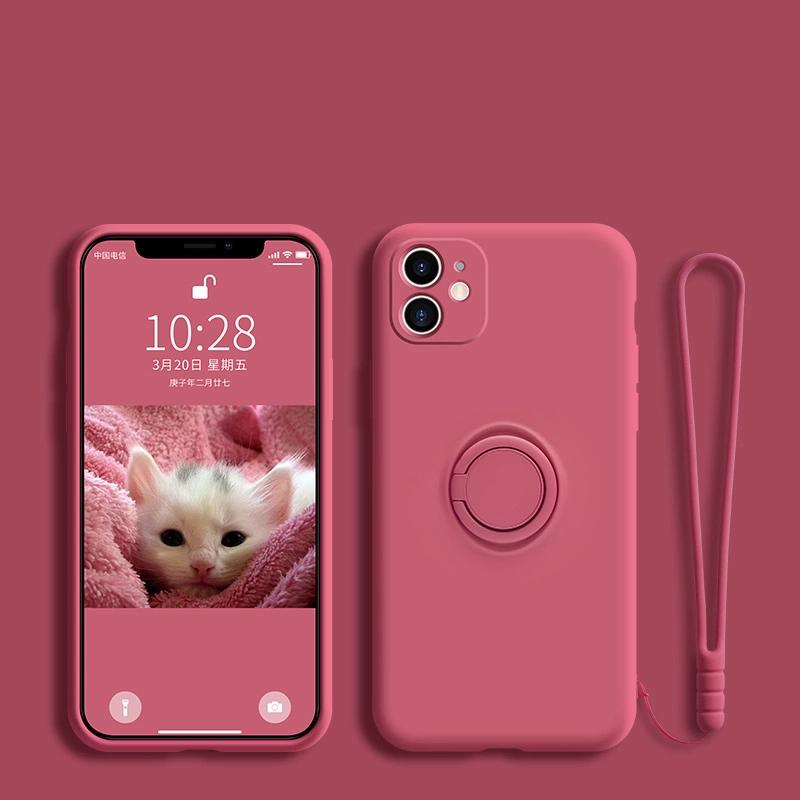 Магнитный держатель-кольцо Чехол-подставка Для Xiaomi POCO X3 NFC Mi 10T Pro 10 Lite Redmi Note 11 9 8 7 Pro 9S 9A 9C Жидкий силиконовый чехол