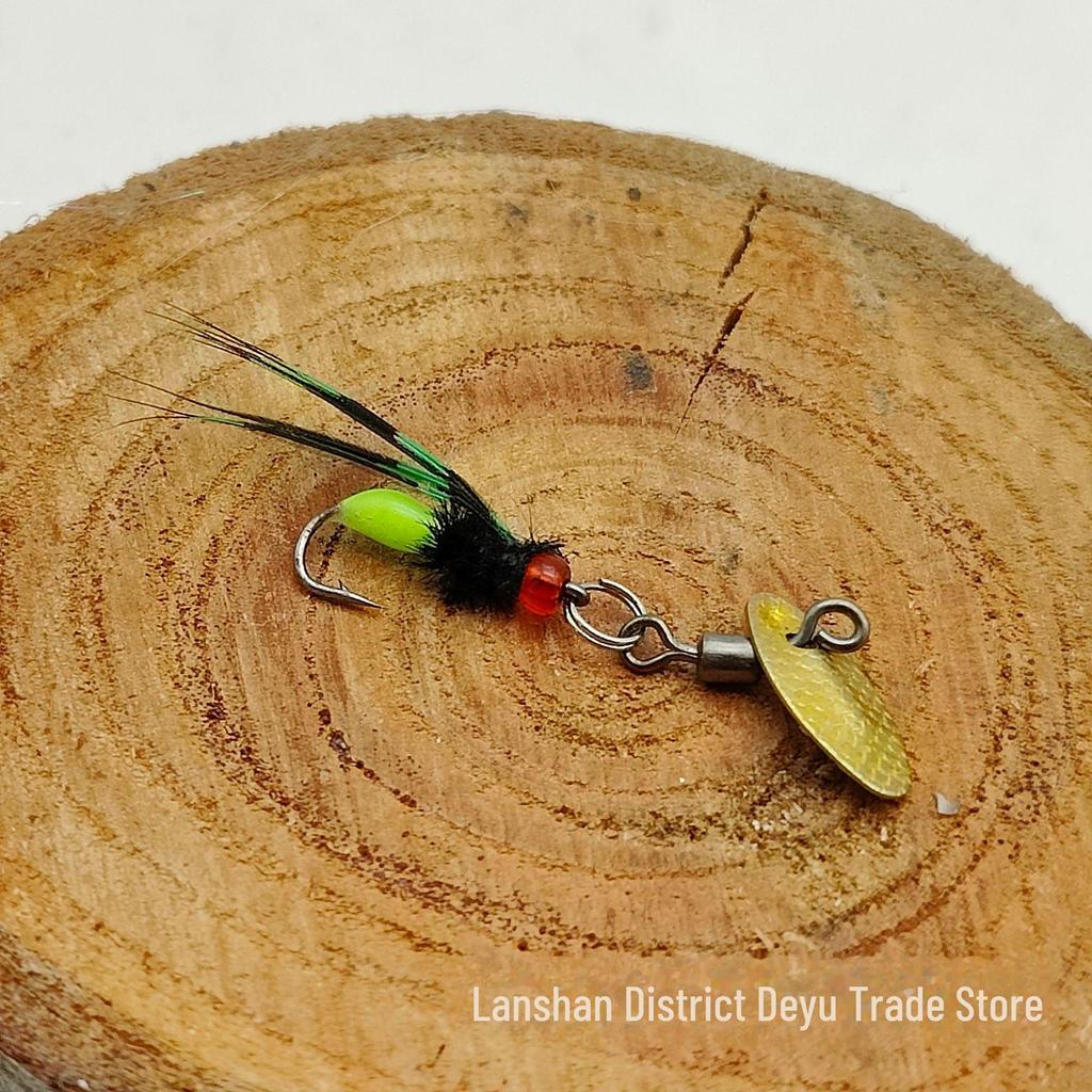 Colorful Wing Fly Hook with Melon Seeds Sequins Luminous Lure