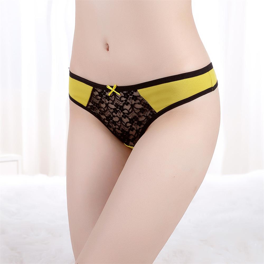 Women Sexy Lace Panties Low-waist Underwear Hollow Thong Female Breathable G String Lingerie Temptation Bikini Plus Size