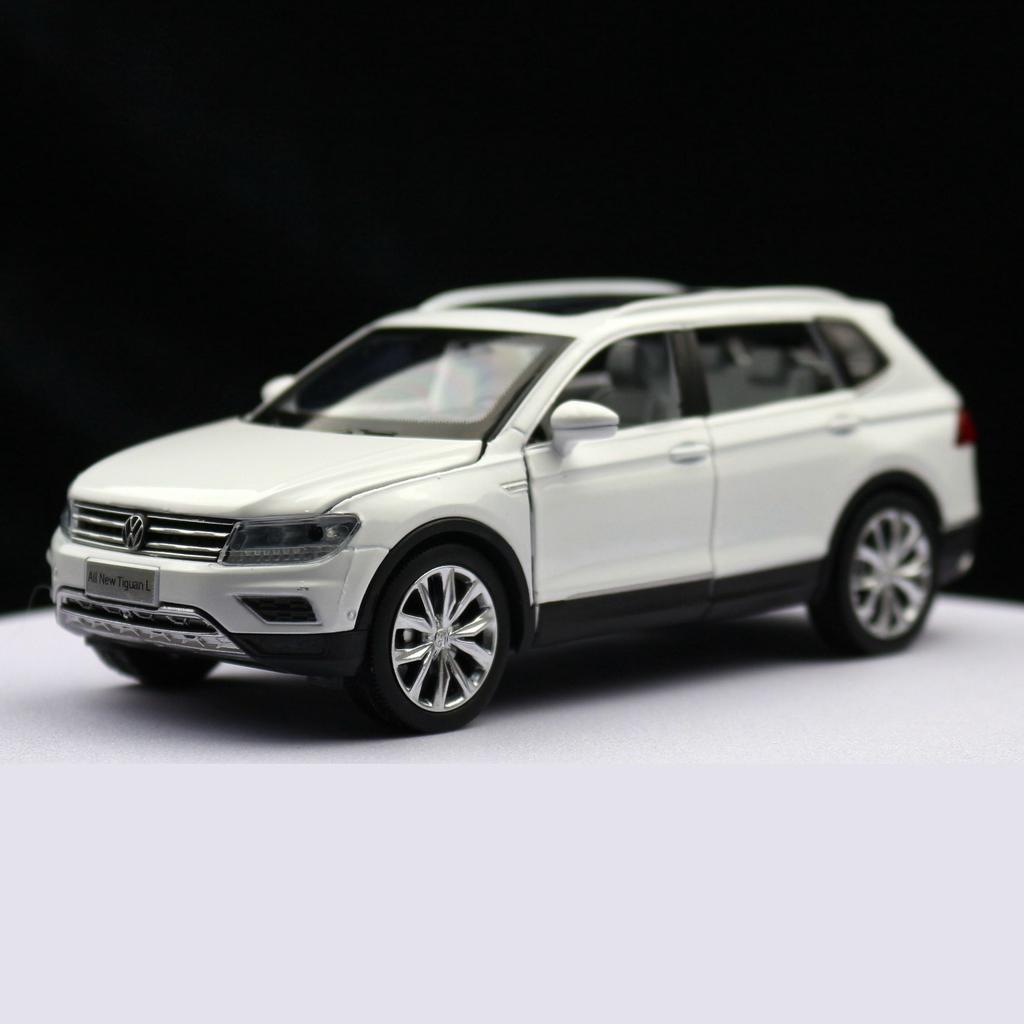 W1271/32 Volkswagen Tiguan L Внедорожник Модель Игрушечной Машинки Литьевой Сплав Миниатюра С механизмом оттяжки Звук и Свет Коллекция Подарок для Детей Мальчиков Ребенка