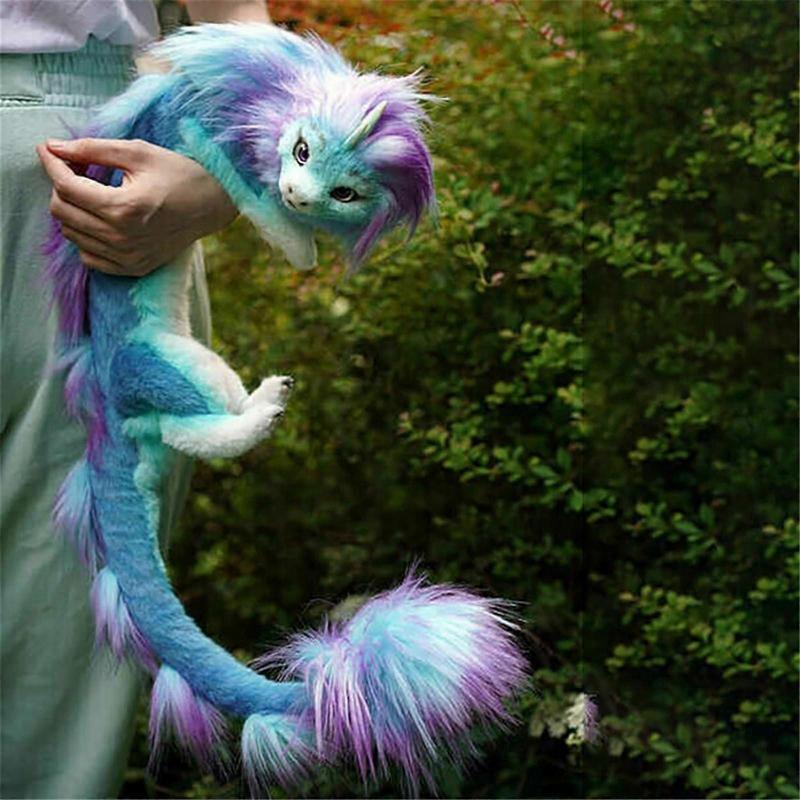 (RFUT) 50cm  Dragon Plush Doll Blue Dragon Kids Toy  Doll For Children's Birthday Gifts Halloween Dolls